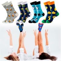 SKARPETY MĘSKIE DAMSKIE BAWEŁNIANE ŚMIESZNE 6 PAR