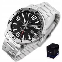 ZEGAREK MĘSKI CASIO RAMZES stalowy datownik +BOX +GRAWER