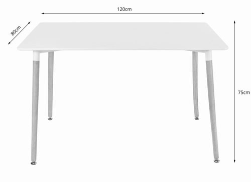 Stół ADRIA 120cm x 80cm - czarny na Arena.pl