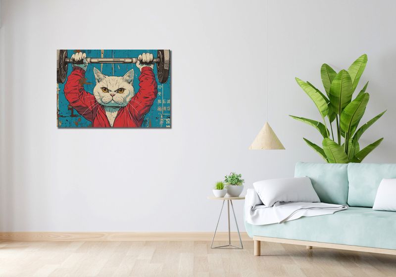Obraz 90x60cm Mistrz Ciężarów zdjęcie 2