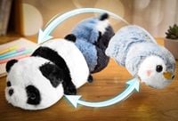 PLUSZAK MASKOTKA 2W1 PANDA PINGWIN PLUSZOWY MIŚ PRZYTULANKA MIŁA W DOTYKU