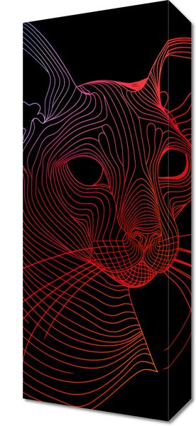Obraz 20x50cm Cyfrowa Kocica zdjęcie 1