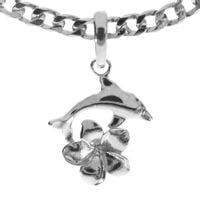 SREBRNY WISIOREK DELFINEK KWIATEK PRÓBA SREBRA 925