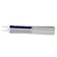 szklany dabber z kryształkami - niebiesko-biały