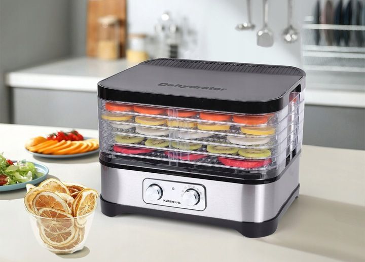 Duża Suszarka spożywcza do Grzybów Owoców Warzyw Dehydrator INOX Krexus zdjęcie 3