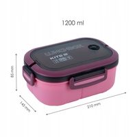 Lunchbox z przegrodkami sniadaniowka ze sztuccami uchwyt 1200ml KITE