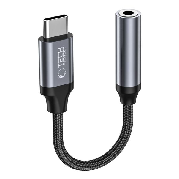 Adapter Tech-Protect UltraBoost USB-C DO Mini Jack 3.5mm Wytrzymały zdjęcie 1