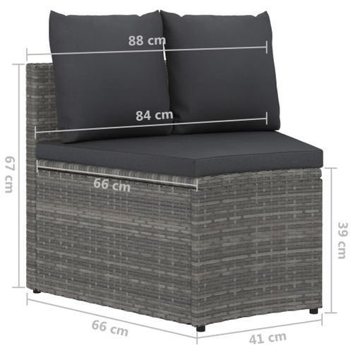 Sofa do ogrodu + poduszki polirattan szara VidaXL na Arena.pl
