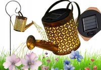 LAMPA SOLARNA OGRODOWA LED KONEWKA ZEWNĘTRZNA Z CZUJNIKIEM ZMIERZCHU AŻUR