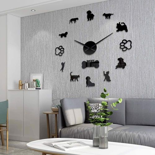 Zegar Ścienny 3D DIY Naklejany ze Zwierzętami na Arena.pl
