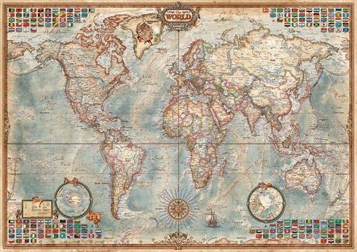 Educa Puzzle Polityczna Mapa Świata 1500 el. na Arena.pl
