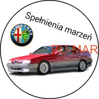 Opłatek na tort Urodziny Alfa Romeo Samochód Auto Logo