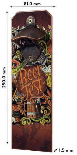 OTWIERACZ ŚCIENNY DO BUTELEK PIWA KAPSLI NA ŚCIANĘ na Arena.pl