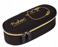 PIÓRNIK saszetka z klapką czarna St.Right BAMBINO PUSHEEN Gold kotek