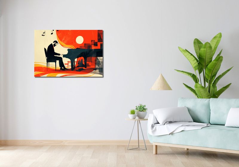 Obraz 90x60cm Pianista zdjęcie 2