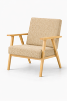 Fotel PRL wypoczynkowy salon balkon miodowy drewno naturalne BM