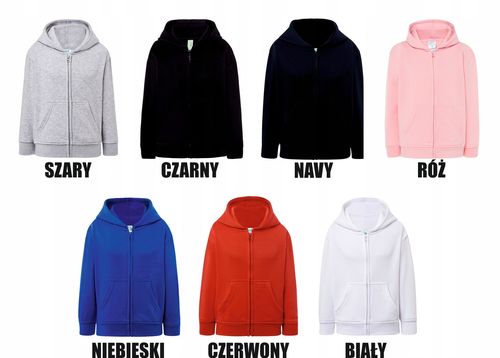 BLUZA dziecięca unisex z kapturem HAFT LOGO NAPIS GRAFIKA reklamowa 10 szt na Arena.pl