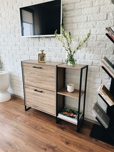 SZAFKA na buty regał 2 KOMORY OBUWIE komoda pojemna do przedpokoju LOFT na Arena.pl