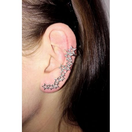 SREBRNA NAUSZNICA GWIAZDKI PRÓBA SREBRA 925 zdjęcie 1