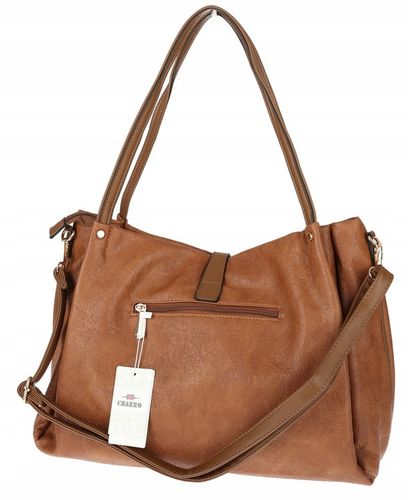 Torebka Damska listonoszka Shopperka na ramię pojemna CH3319 Brązowa na Arena.pl