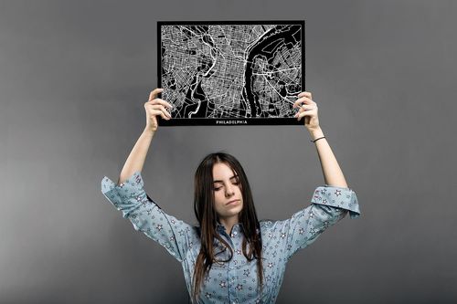 Deco Panel, Plan miasta Filadelfia 120x80 na Arena.pl