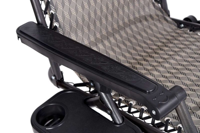 Leżak ogrodowy ORION Zero Gravity brąz jodełka zdjęcie 12