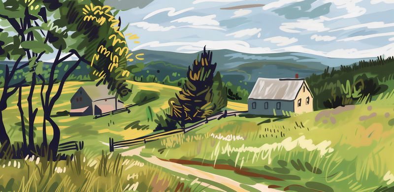 Plakat 91,3x44,5cm Bujna Wieś zdjęcie 1