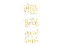 Tatuaże złote na wieczór panieński, 13 szt.