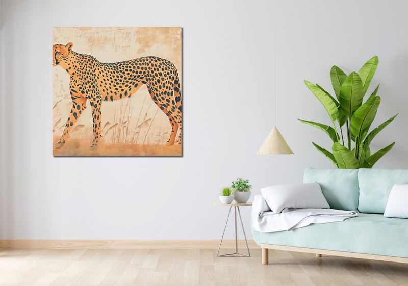 Obraz 100x100cm Gepard w Ruchu zdjęcie 2
