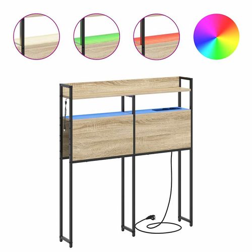 Zagłówek Ze LED Lights dąb sonoma 75 cm Materiał drewnopochodny na Arena.pl