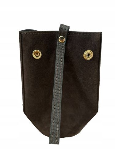 Torebka damska VERA PELLE SHOPPERKA na ramię i do ręki ZAMSZ BRĄZ na Arena.pl