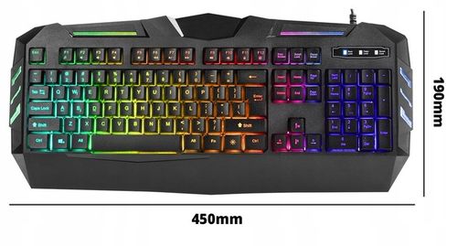 KLAWIATURA GAMINGOWA LED SŁUCHAWKI MIKROFON MATA MYSZ ZESTAW DLA GRACZA na Arena.pl