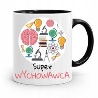 Kubek Czarny Prezent Dzień Nauczyciela Wychowawca Z Nadrukiem Ze Zdjęciem