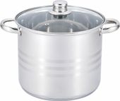 GARNEK STALOWY Z Pokrywką Głęboki Wysoki 15,5l 30cm INDUKCJA Gaz 547