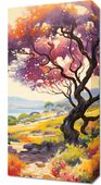 Obraz 30x60cm Kolorowy Zmierzch nad Doliną