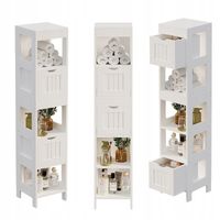 Szafka łazienkowa biała wysoka nowoczesna loft 142 cm