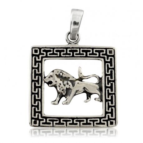 SREBRNY WISIOREK ZNAK ZODIAKU LEW PRÓBA SREBRA 925 GRAWER GRATIS zdjęcie 1