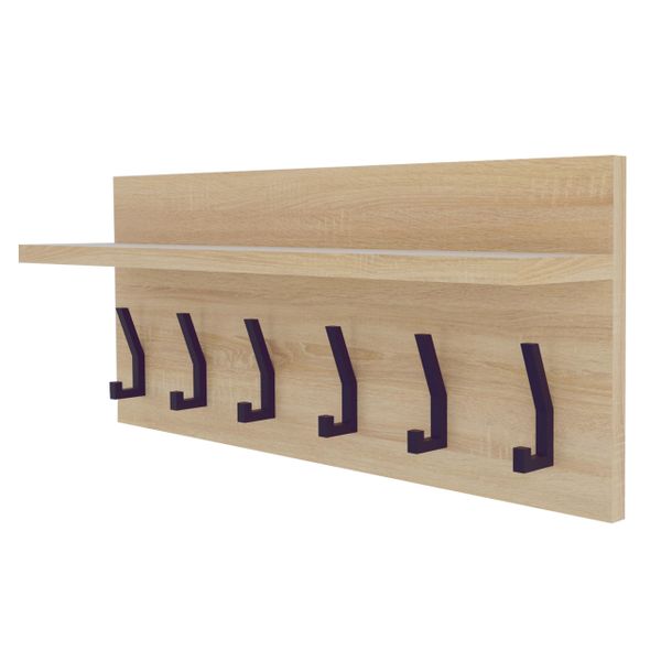 WIESZAK loft Alaska DĄB SONOMA z półką wiszący do przedpokoju zdjęcie 5