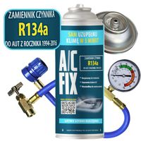AC FIX Czynnik chłodniczy R134a ZESTAW do klimtyzacji aut GAZ PRZEWÓD