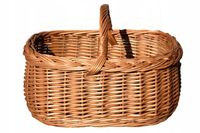 Duży wiklinowy KOSZ na grzyby zakupy KOSZYK piknik