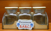 półka + 3 słoiczki babcia
