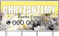 BANER REKLAMOWY 130x80 cm plandeka duży wybór wzorów KWIATY CHRYZANTEMY