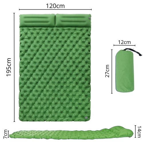 Materac dwuosobowy samopompujący zielony na Arena.pl