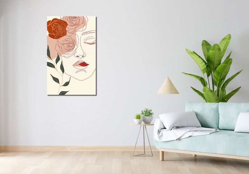 Obraz 60x100cm Beż i Twarz zdjęcie 2