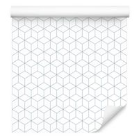 Tapeta Do Salonu Wzór GEOMETRYCZNY 3D Sześciany