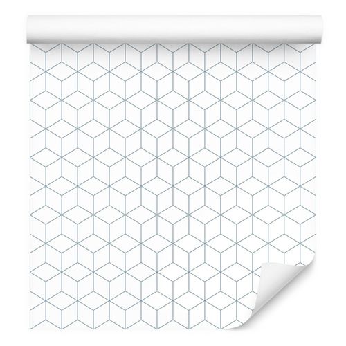 Tapeta Do Salonu Wzór GEOMETRYCZNY 3D Sześciany na Arena.pl