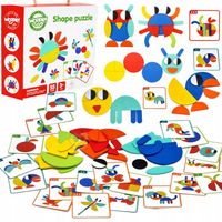 PUZZLE MONTESSORI DREWNIANA UKŁADANKA LOGICZNA KLOCKI TRENING MÓZGU WOOPIE