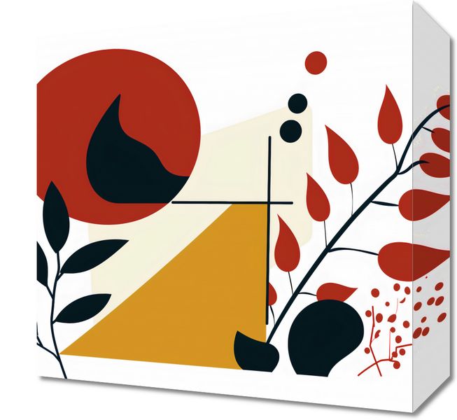 Obraz 30x30cm Ogień i Flora zdjęcie 1