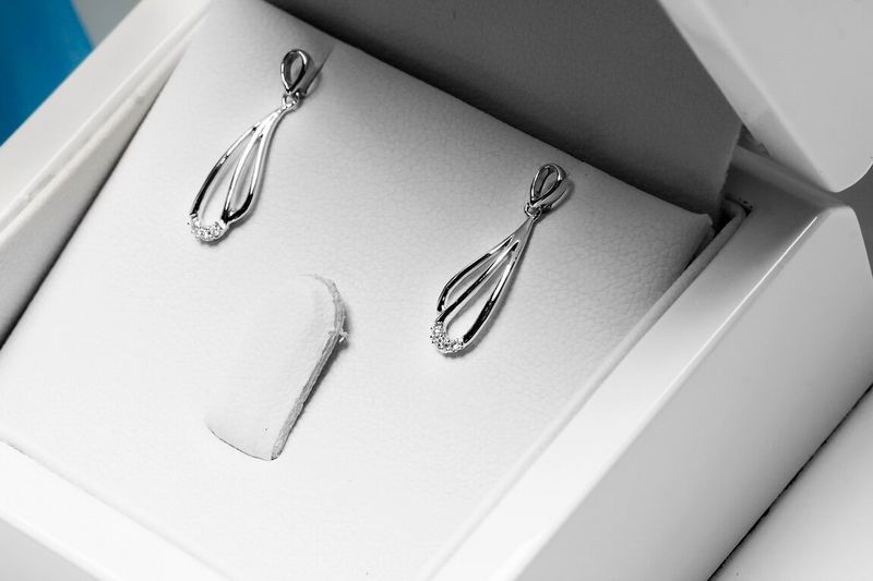 Emaga Złote kolczyki KBD3884 - Diament zdjęcie 5