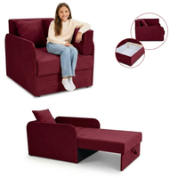 Łóżko dziecięce sofa kanapa rozkładana pojemnik bordowe Denis 3B Family